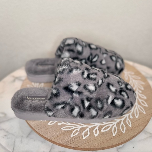 UGG Shoes - UGG by koolaburra NIB Slippers grey & black animal print,leopard Slide in Size 9